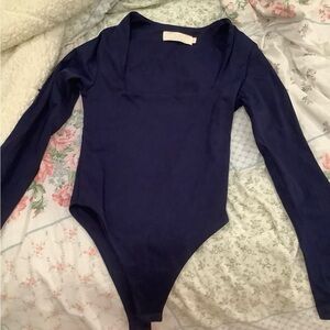 Elegant Navy Long Sleeve Kids Top